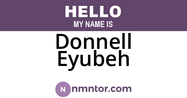 Donnell Eyubeh