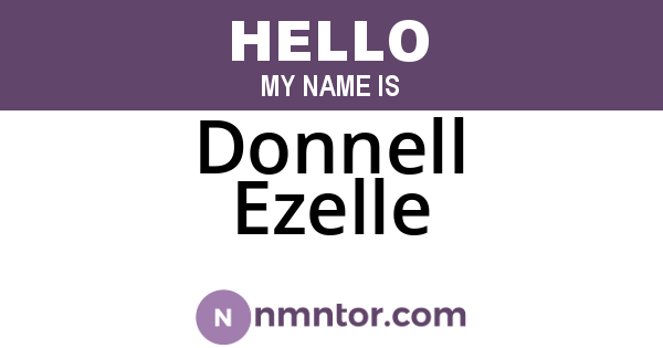 Donnell Ezelle