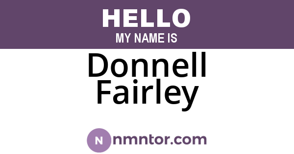 Donnell Fairley