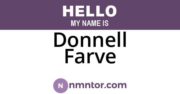 Donnell Farve