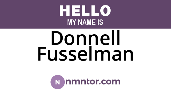 Donnell Fusselman