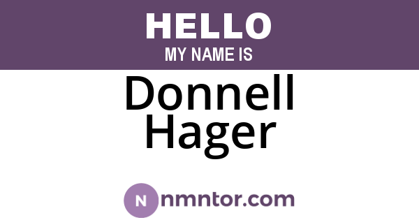 Donnell Hager