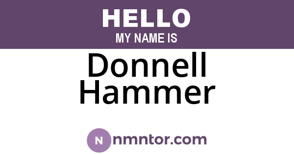 Donnell Hammer
