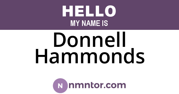 Donnell Hammonds