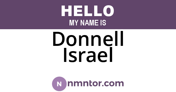 Donnell Israel