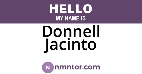 Donnell Jacinto
