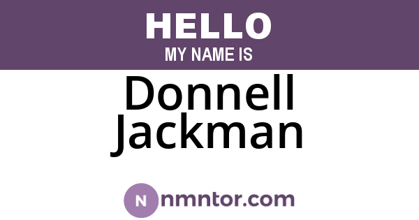 Donnell Jackman