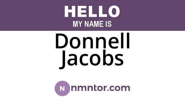Donnell Jacobs