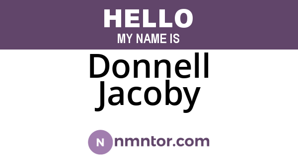 Donnell Jacoby