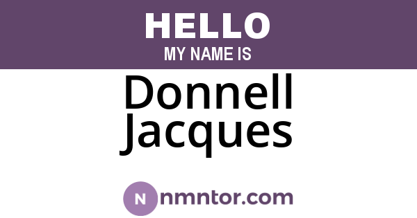 Donnell Jacques