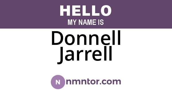 Donnell Jarrell