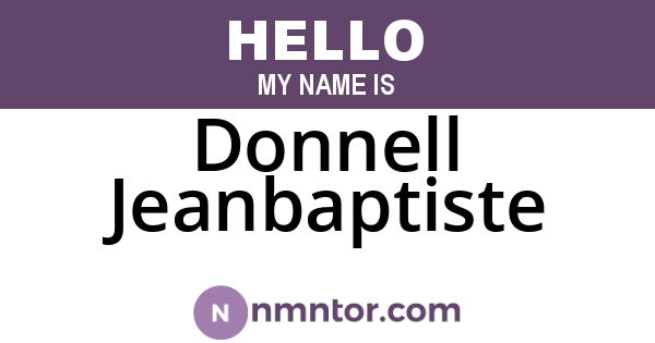 Donnell Jeanbaptiste