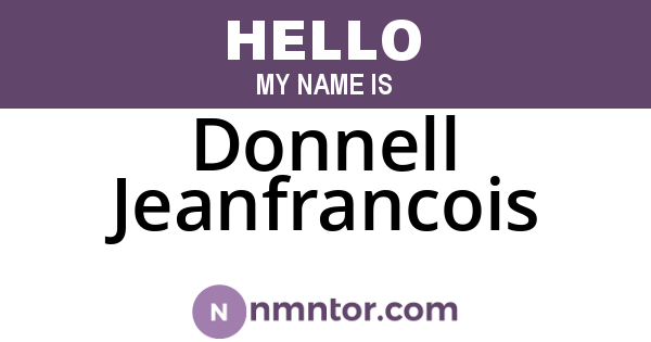 Donnell Jeanfrancois