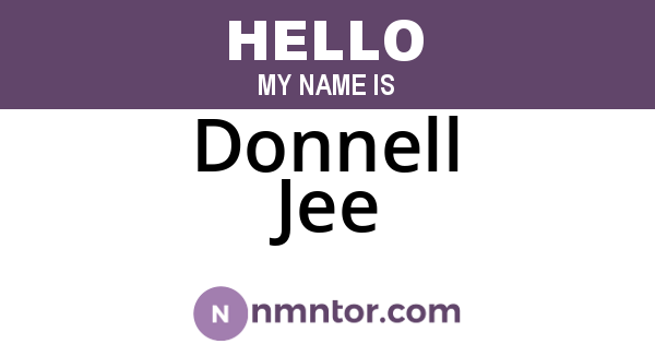 Donnell Jee