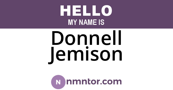 Donnell Jemison