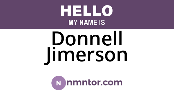 Donnell Jimerson