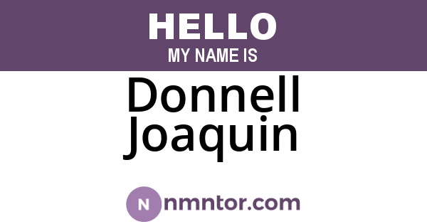 Donnell Joaquin