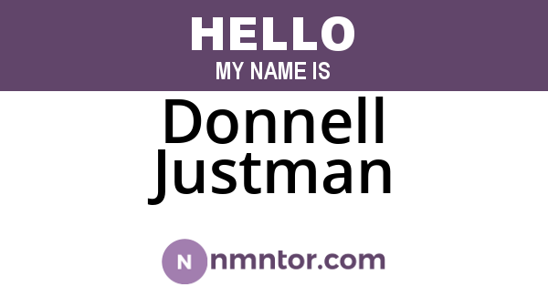 Donnell Justman