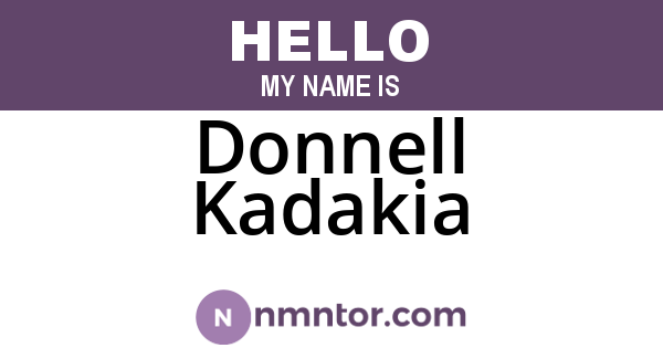 Donnell Kadakia