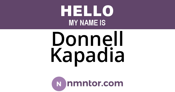 Donnell Kapadia