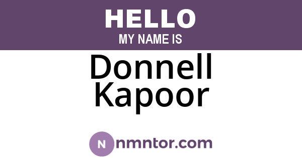 Donnell Kapoor