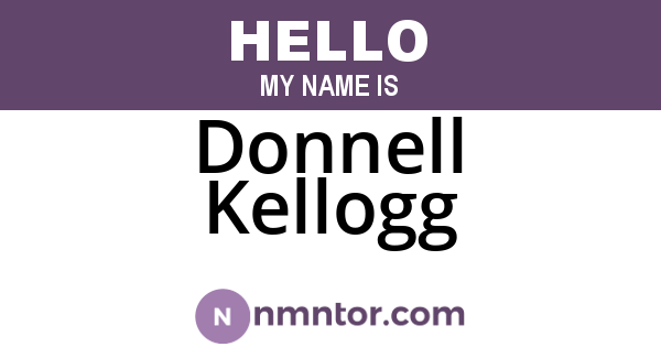 Donnell Kellogg
