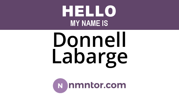 Donnell Labarge
