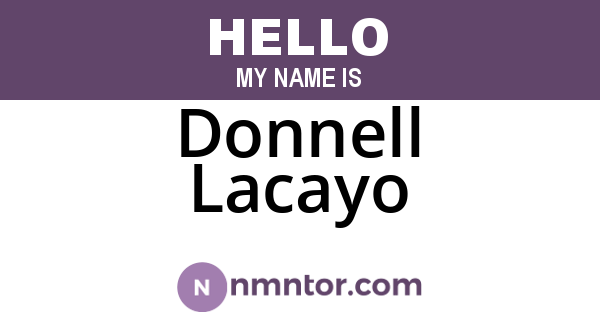 Donnell Lacayo
