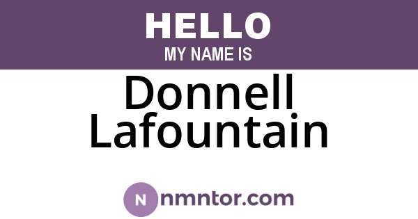 Donnell Lafountain