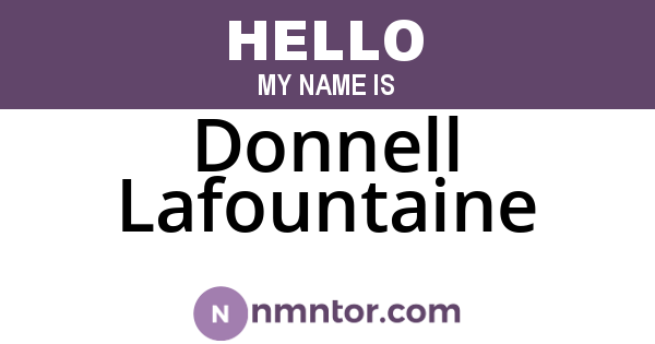Donnell Lafountaine