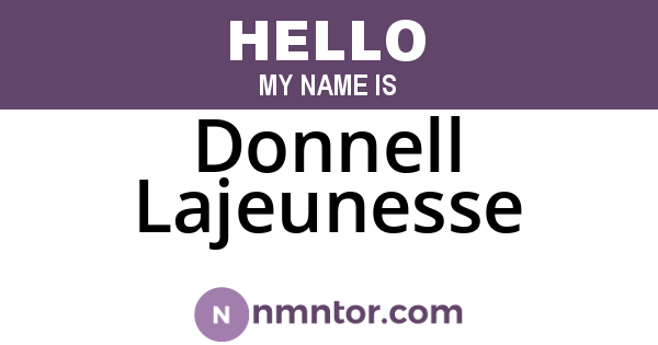Donnell Lajeunesse