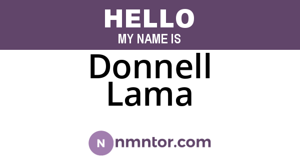Donnell Lama
