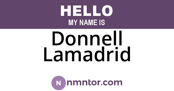 Donnell Lamadrid