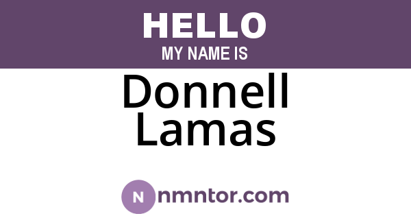 Donnell Lamas