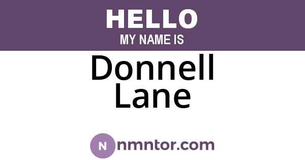 Donnell Lane