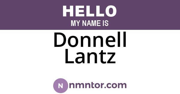 Donnell Lantz