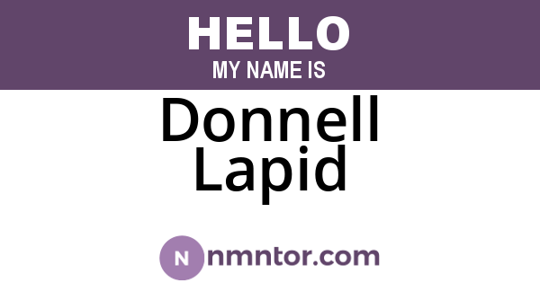 Donnell Lapid