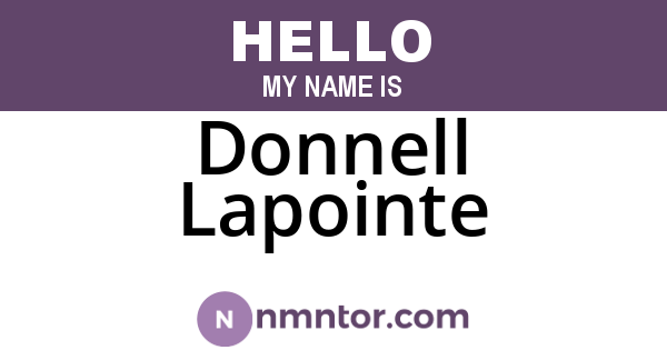 Donnell Lapointe