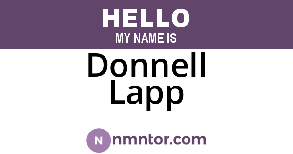 Donnell Lapp