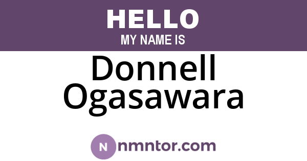 Donnell Ogasawara