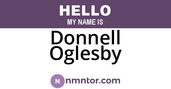 Donnell Oglesby