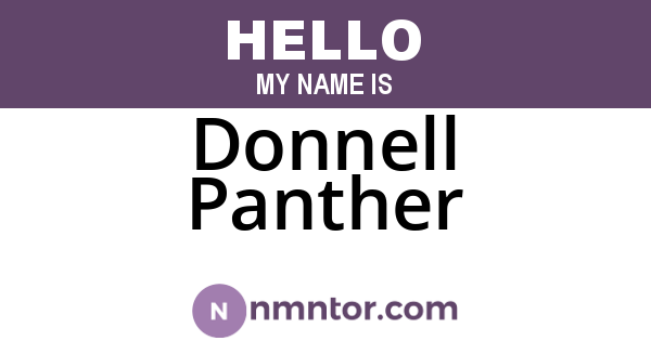 Donnell Panther