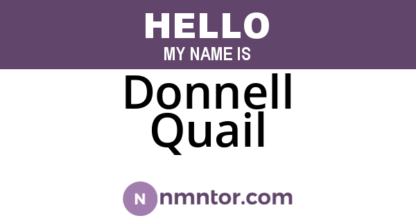 Donnell Quail