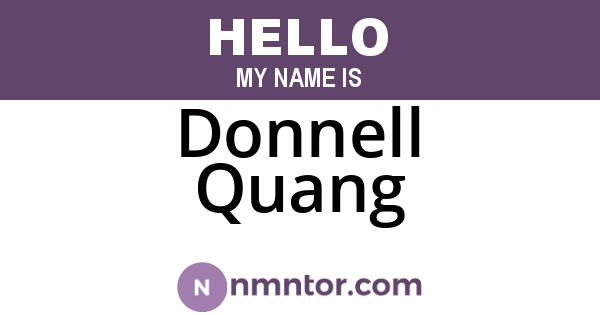 Donnell Quang
