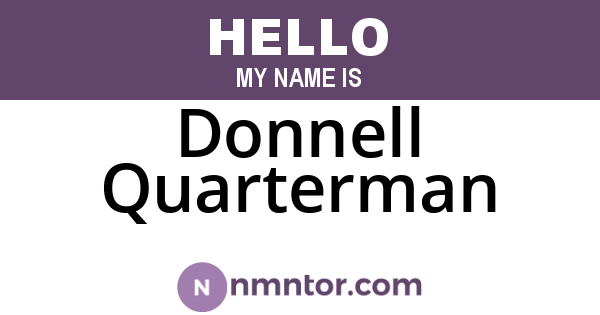 Donnell Quarterman
