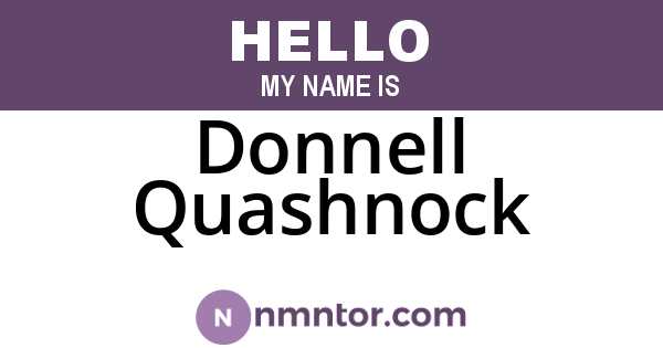 Donnell Quashnock