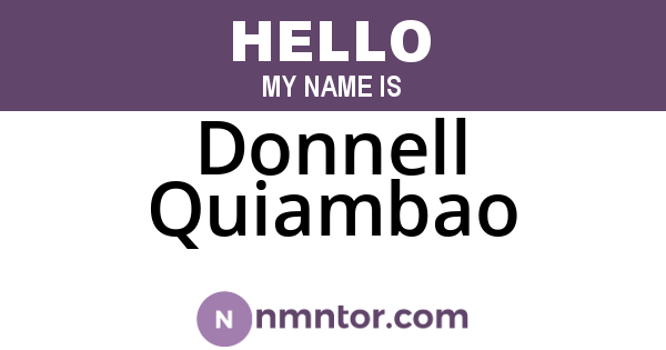 Donnell Quiambao