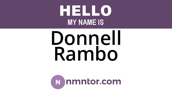 Donnell Rambo