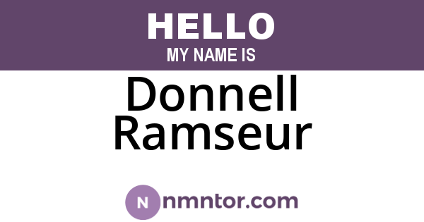 Donnell Ramseur