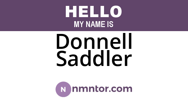 Donnell Saddler